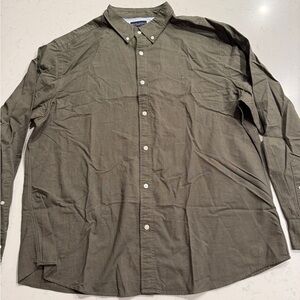 Charles Tyrwhitt Dark Olive Button-Down Shirt